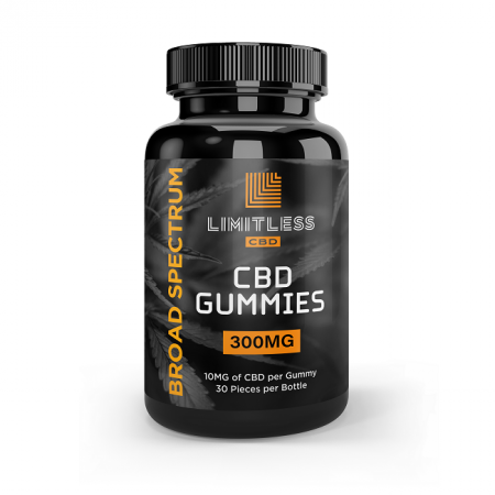 Limitless CBD Broad Spectrum Gummies 30 Count Front View 1