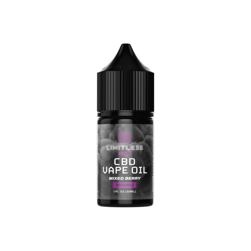 limitless cbd vape oil mixed berry flavor 1500 mg