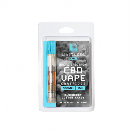 Limitless CBD Vape Cartridge Blueberry Cotton Candy